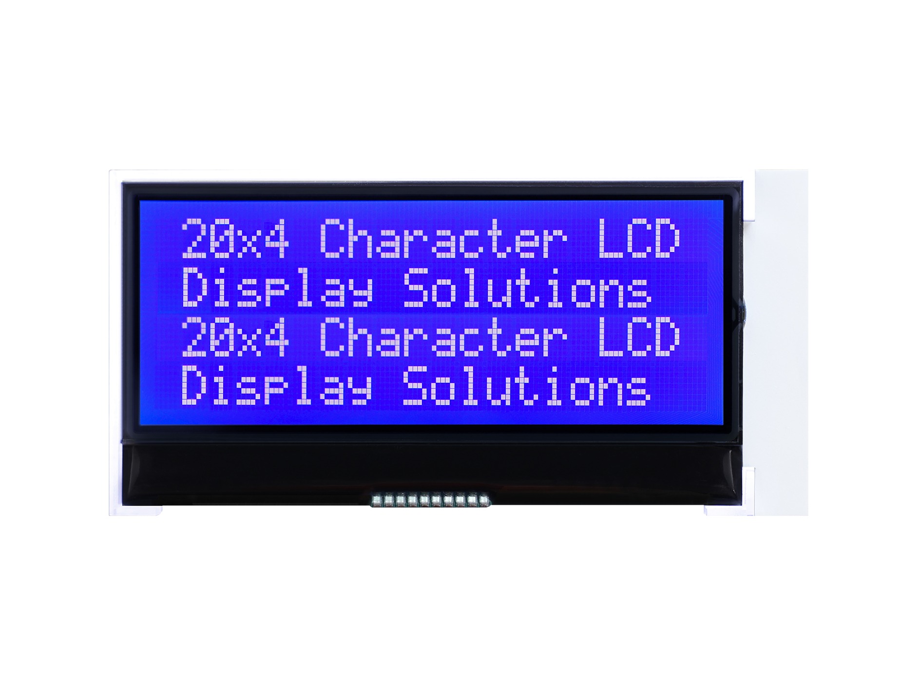 Midas MCCOG42005A6W-BNMLWI-V2 MCCOG24 Alphanumeric LCD Display, White on Blue, 4 Rows by 20 Characters, Transmissive