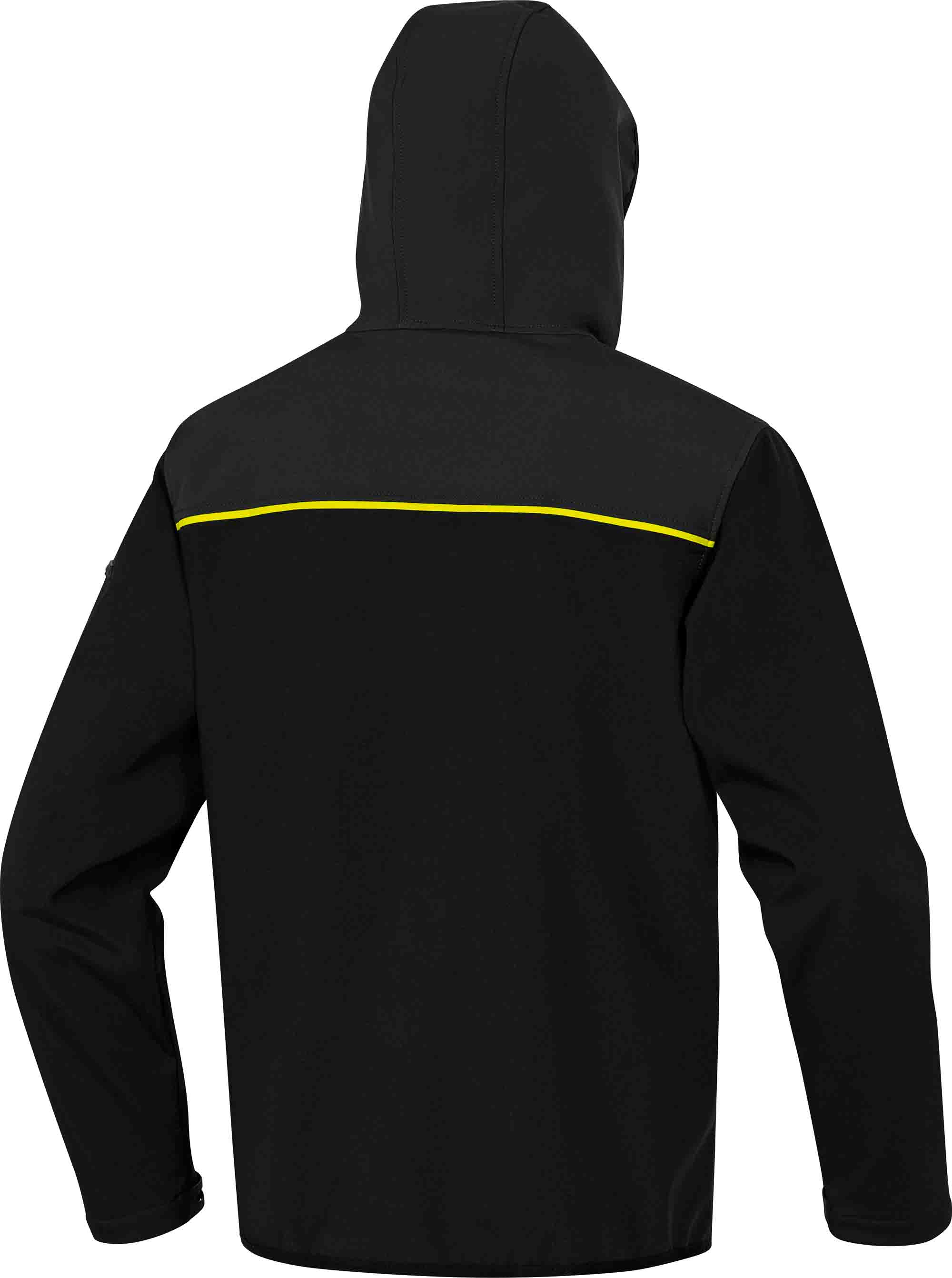 Delta Plus Horten 2 Black/Yellow, Lightweight, Water Repellent, Windproof Softshell Jacket, XL