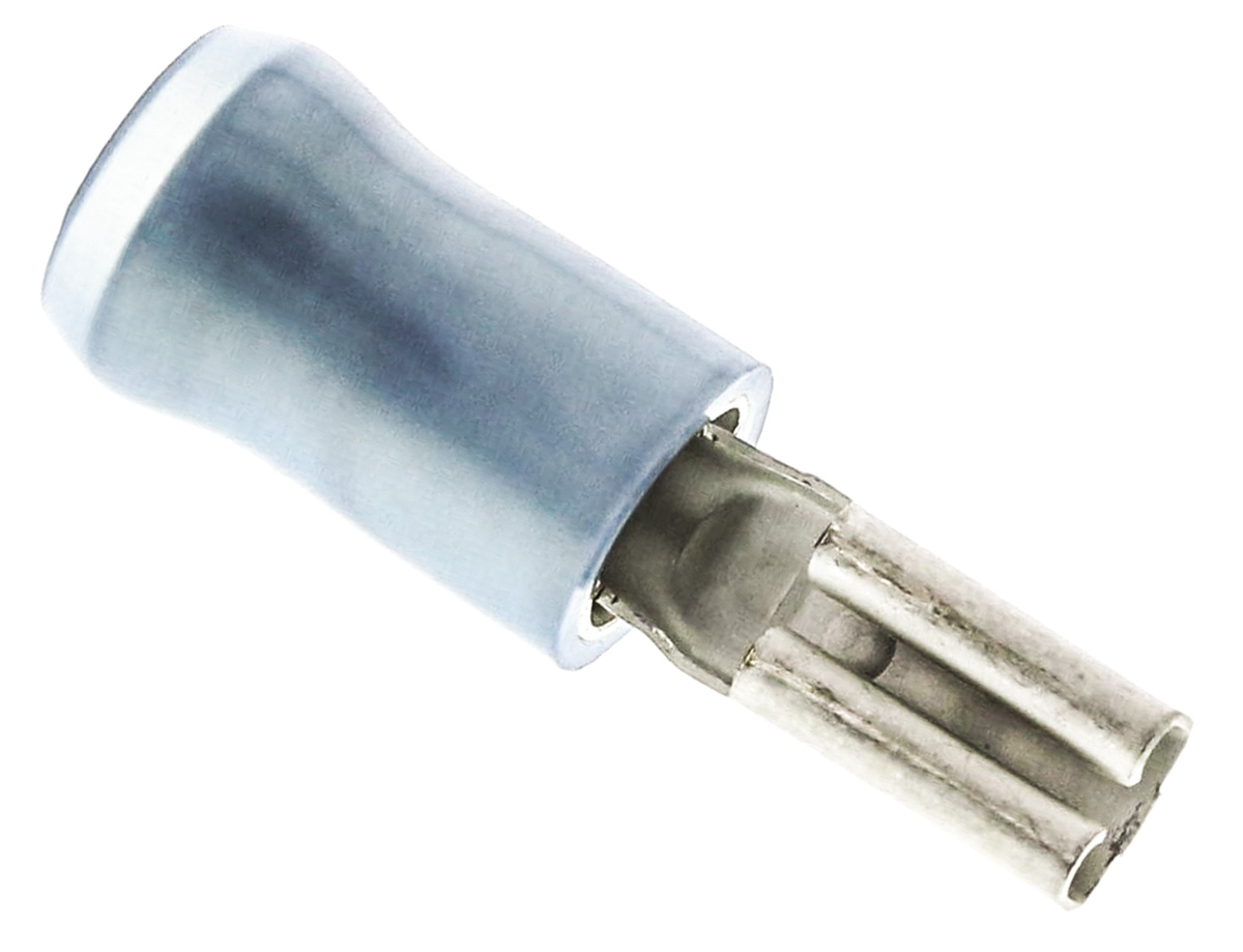 TE Connectivity PIDG FASTON .110 Blue Insulated Female Spade Connector, Receptacle, 2.79 x 0.79mm Tab Size, 1.5mm² to