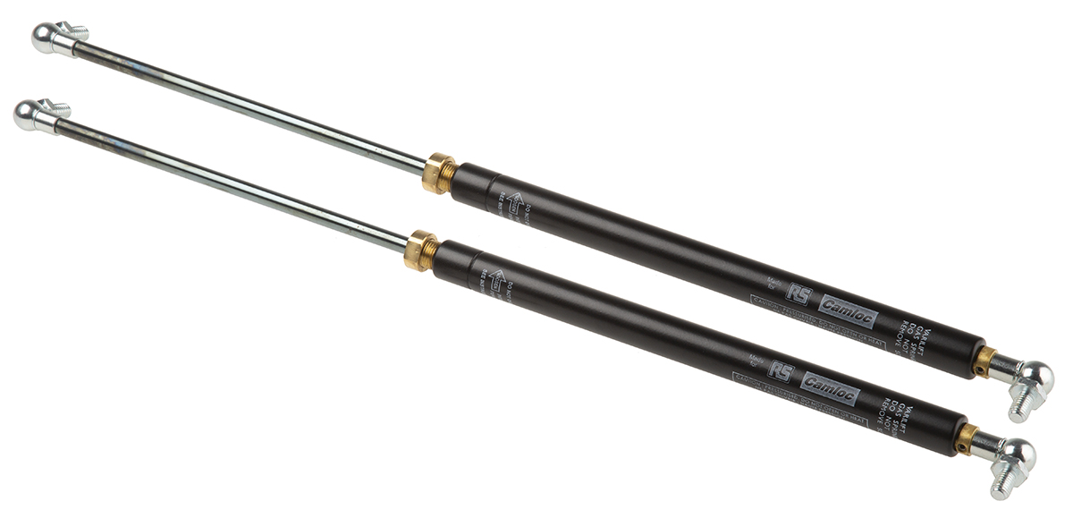 Camloc Steel Gas Strut, with Ball & Socket Joint, 464.0mm Extended Length, 200.0mm Stroke Length