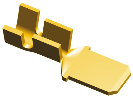 TE Connectivity FASTON .250 Uninsulated Male Spade Connector, Tab, 6.35 x 0.81mm Tab Size, 0.8mm² to 2mm²