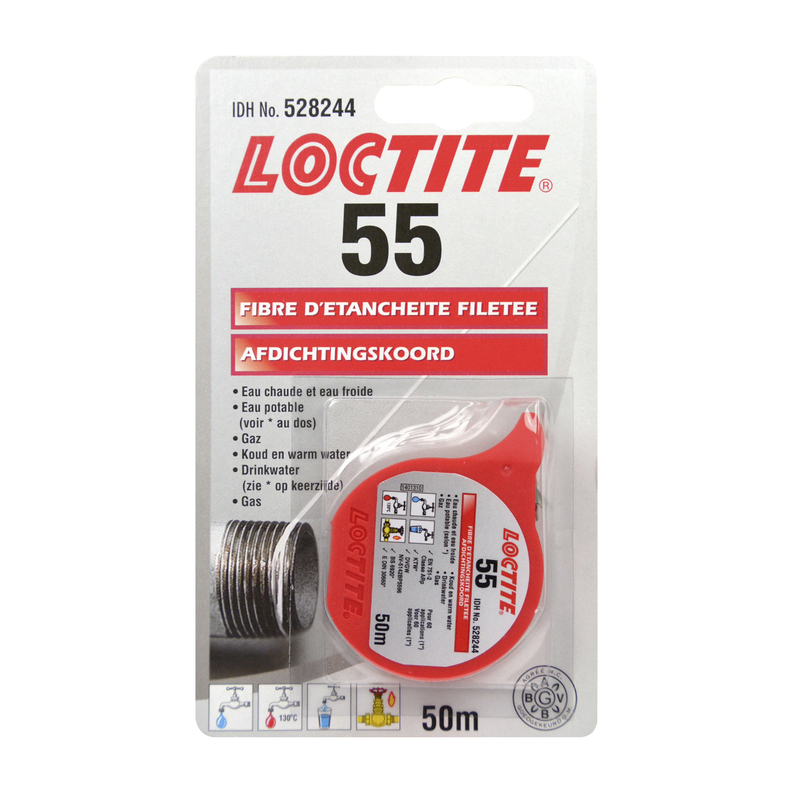 Loctite 55 Blister Pipe Sealant Sealant for Thread Sealing 50 m Container
