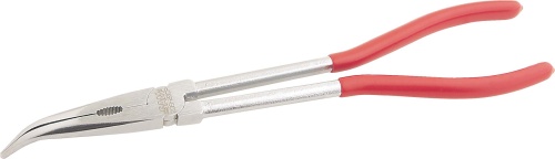 SAM Long Nose Pliers, 280 mm Overall, Bent Tip, 45mm Jaw
