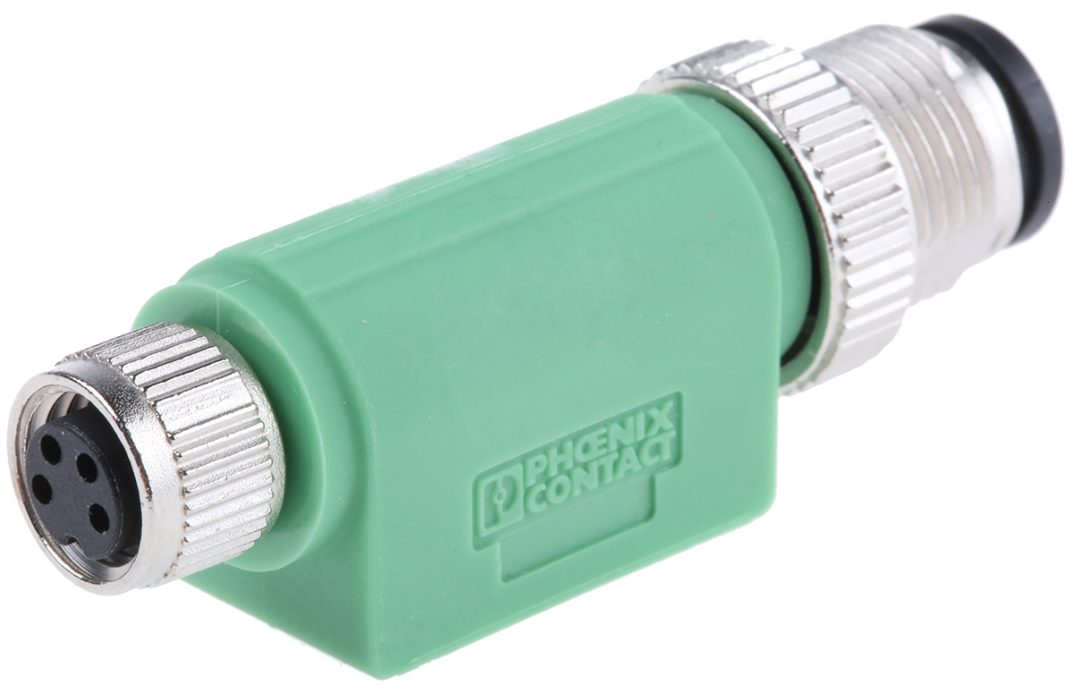 Phoenix Contact 4 Pole M12 Plug to 4 Pole M8 Socket Adapter