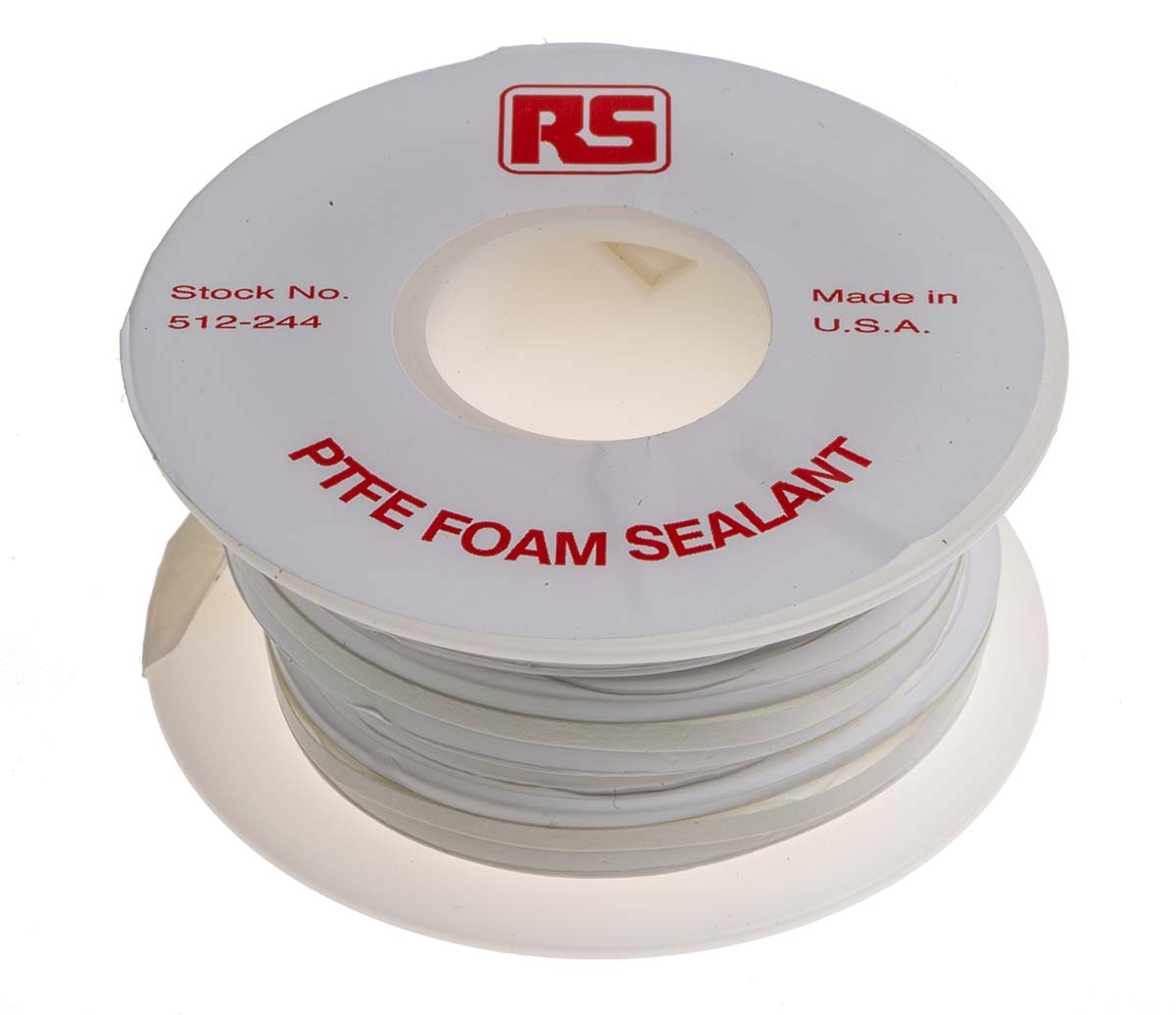 RS PRO White PTFE Tape, 2m x 7mm x 2.5mm