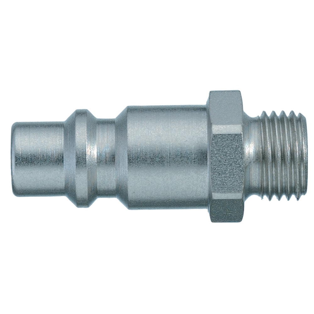 Legris Nickel Plated Steel Male Pneumatic Quick Connect Coupling, BSPP 1/4 in Male Male Thread