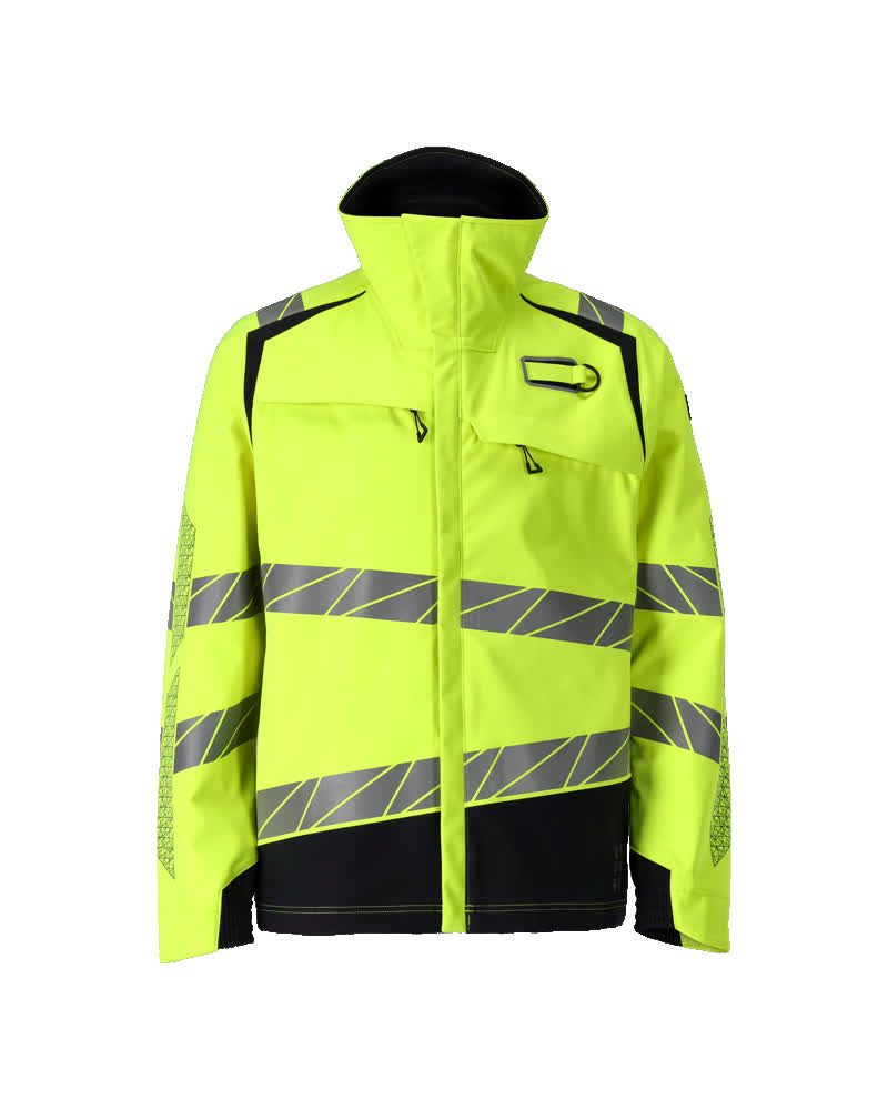 Mascot Workwear Hi-Viz Yellow/Navy Arc Flash Jacket, XXXL Hi-Vis