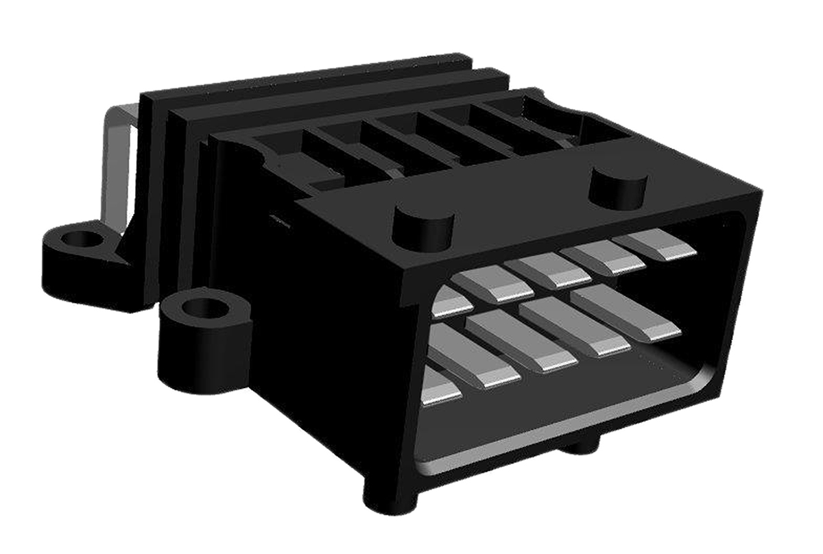 TE Connectivity, Timer Automotive Connector Plug Black Through Hole 10 Way, Solder Termination 1-967601-1