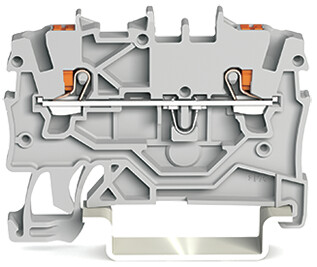 WAGO 2200-1201 TOPJOB S, 2200 Series Grey, 1mm², Single-Level, Push-In Cage Clamp Termination, ATEX, IECEx