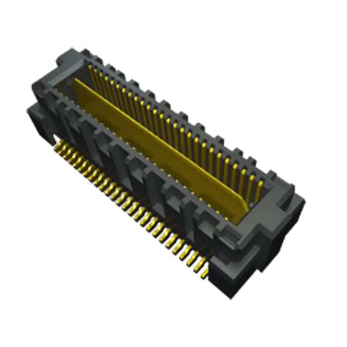 Samtec QMS Series Right Angle Surface PCB Header, 52 Contact(s), 0.64 mm Pitch, 2 Row, Shrouded