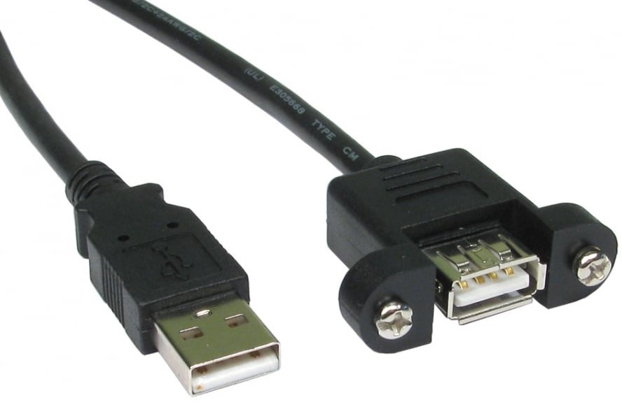 RS PRO USB 2.0, Male USB A to Female USB A, 3m