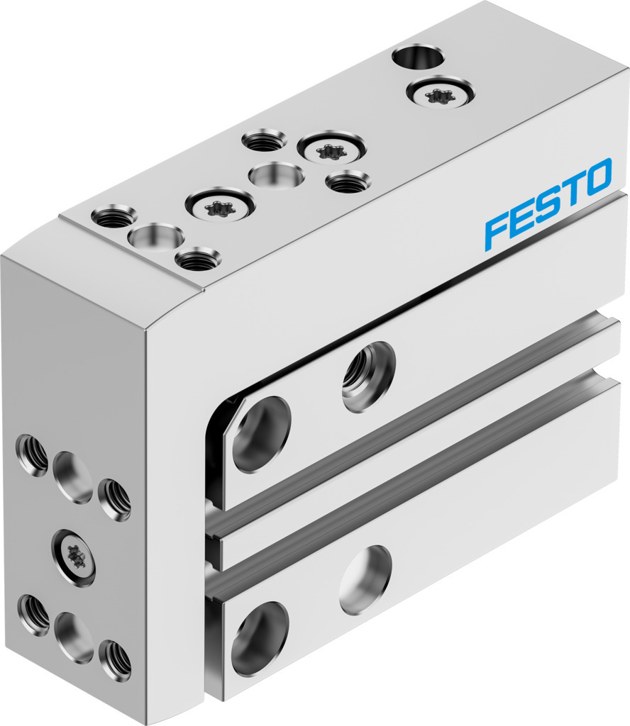 Festo Pneumatic Guided Cylinder - DGSS-10-20-E1A, 10mm Bore, 20mm Stroke, DGSS-10-20 Series, Double Acting