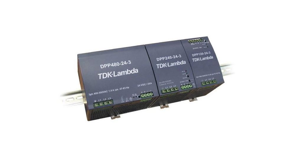 TDK-Lambda DPP120 - 960 DIN Rail Power Supply, 340 → 575V ac Input, 12V dc Output, 10A Output, 120W