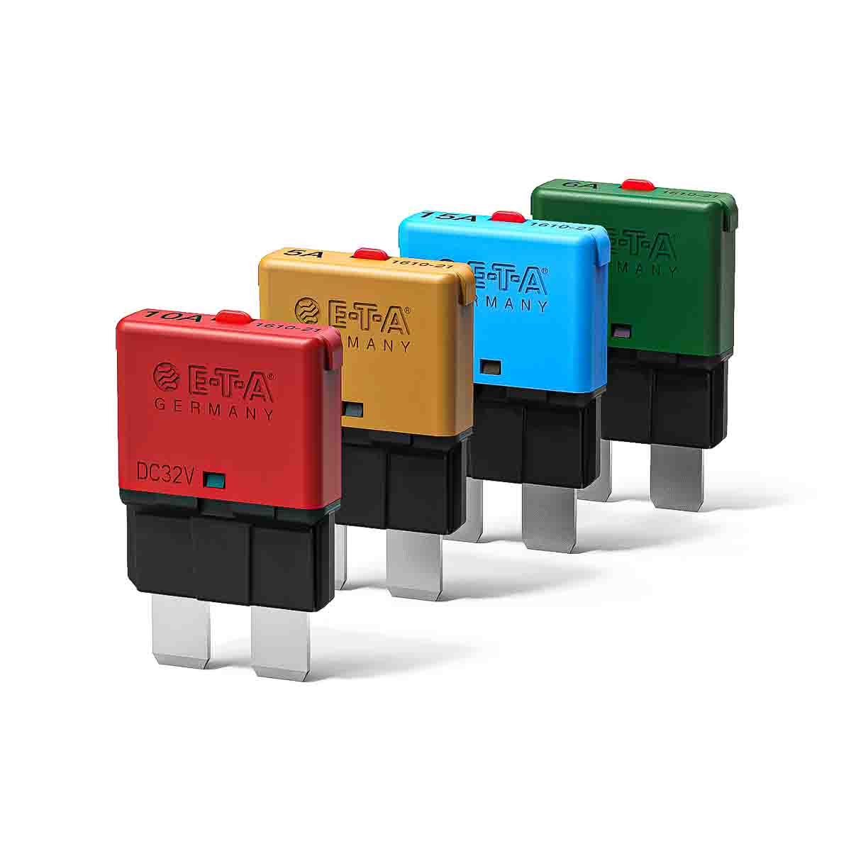 ETA Thermal Circuit Breaker - 1610  Single Pole 32V dc Voltage Rating, 20A Current Rating