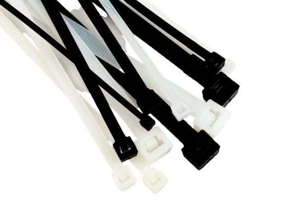 3M Cable Ties, , 203mm x 4.8 mm, Black Nylon, Pk-100