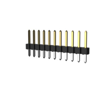 Amphenol Communications Solutions Bergstik Series Vertical Through Hole Pin Header, 4 Contact(s), 2.54 mm Pitch, 1 Row,