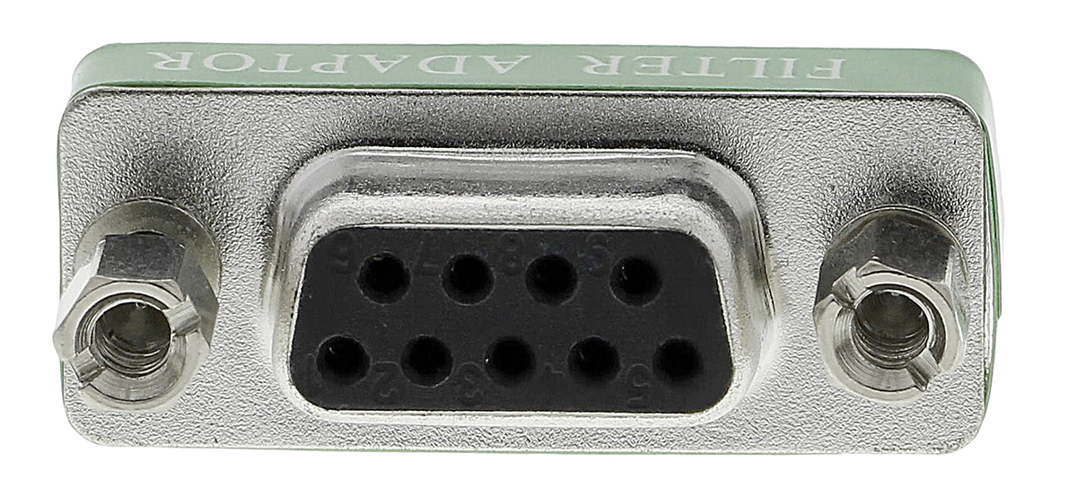 RS PRO D Sub Adapter Male 9 Way D-Sub to Female 9 Way D-Sub