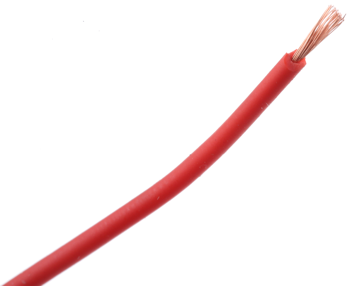 Staubli Red 0.15 mm² Hook Up Wire, 26 AWG, 39/0.07 mm, 100m, PVC Insulation