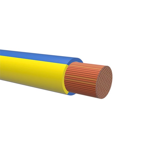 NEMIQ 50992 Series Blue/Yellow 0.75 mm² Hook Up Wire, 1, 100m, PVC Insulation, 50992-56-100