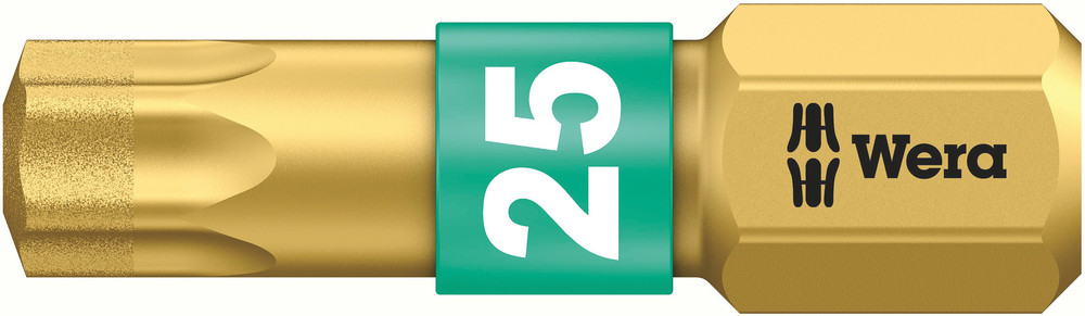 Wera Torx Driver Bit, TX 15 Tip, 25 mm, 25 mm Overall