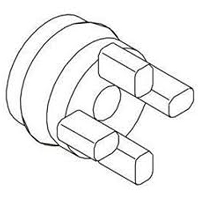 SMC SX3000 series End Cap for use with Manifold Block, SX3000-77-1A
