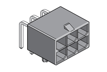 Molex Mega-Fit Series Right Angle Through Hole PCB Header, 10 Contact(s), 5.7 mm Pitch, 2 Row, Shrouded