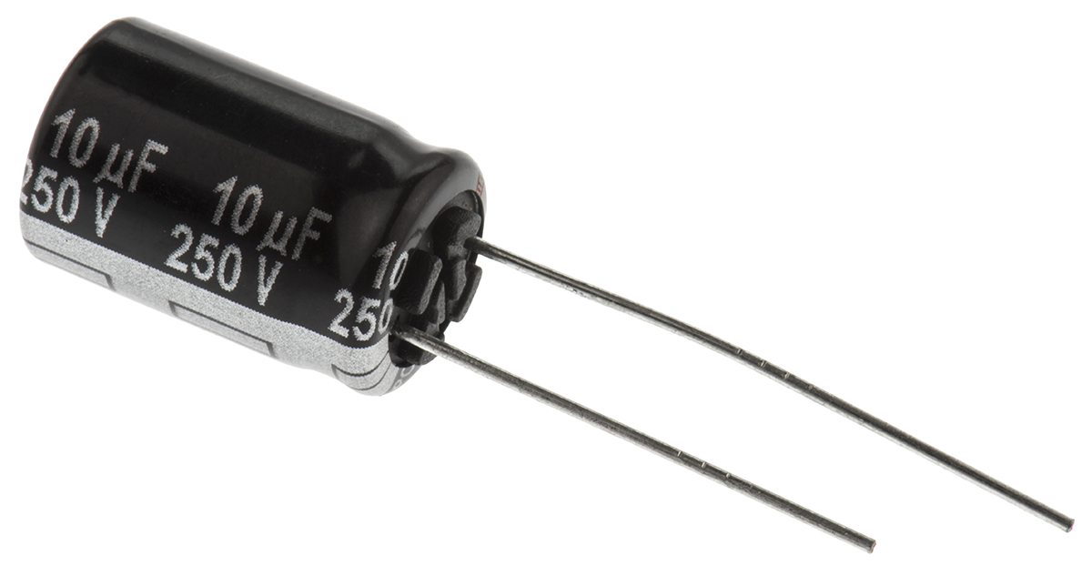 Panasonic 10μF Aluminium Electrolytic Capacitor 250V dc, Radial, Through Hole - ECA2EHG100