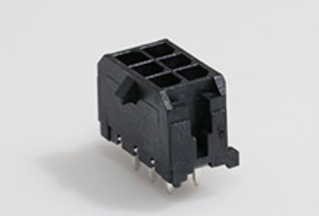 Molex Micro-Fit 3.0 Series Vertical Through Hole PCB Header, 6 Contact(s), 3 mm Pitch, 2 Row, Shrouded