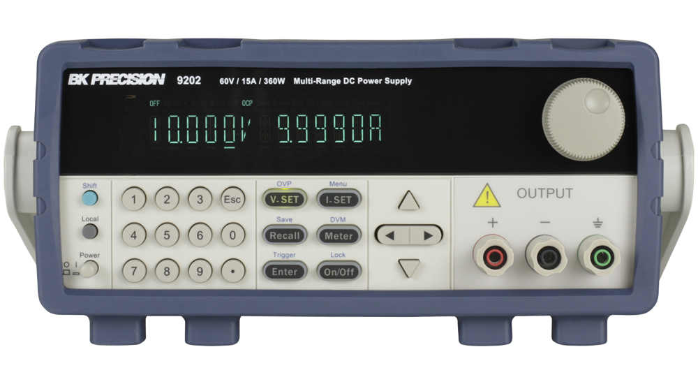 BK Precision 9202B Series Bench Power Supply, 60V, 15A, 1-Output, 360W - RS Calibrated
