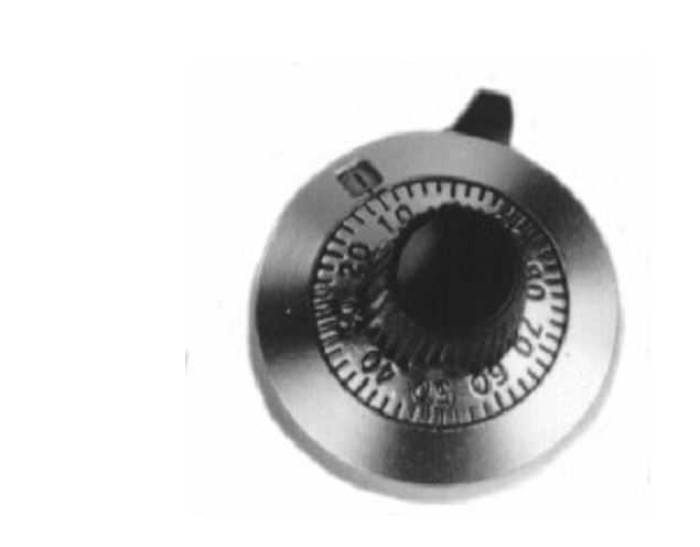 Vishay 25.4mm Potentiometer Knob for 6.35mm Shaft Splined, 11A31B10