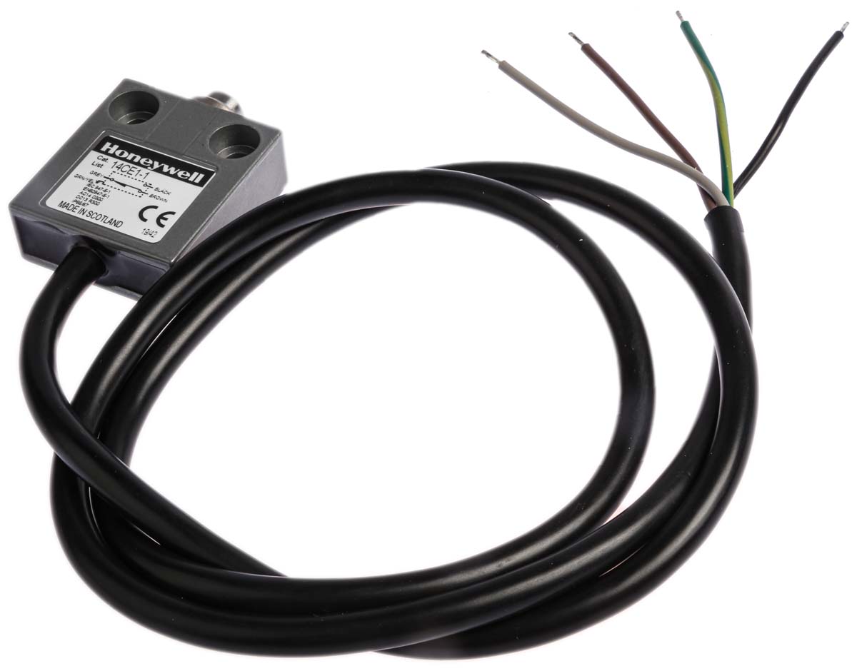 Honeywell 14CE Series Plunger Limit Switch, NO/NC, IP65, IP66, IP67, IP68, SPDT, Die Cast Zinc Housing, 240V ac ac Max,