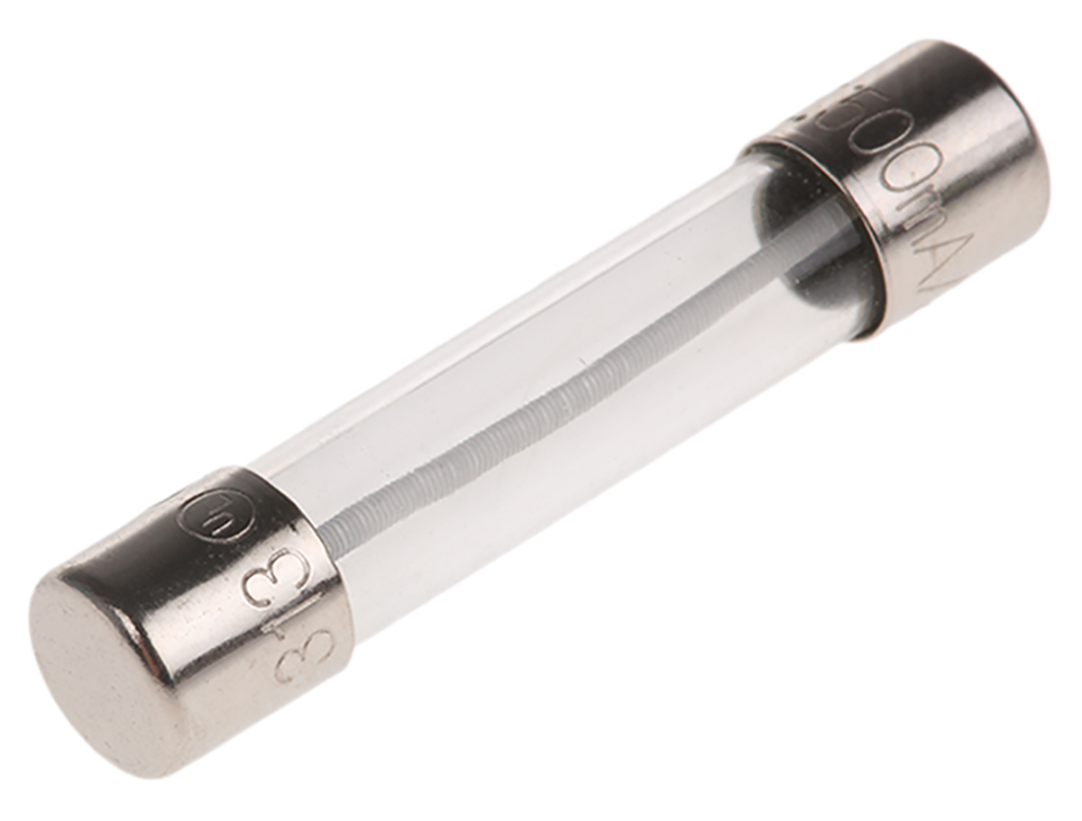Littelfuse 500mA T Glass Cartridge Fuse, 6.3 x 32mm
