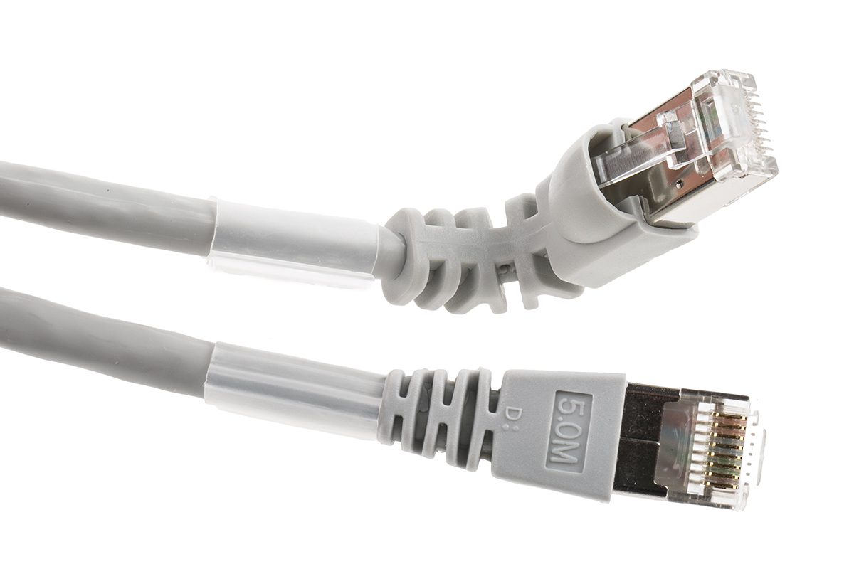 Weidmuller, 5m Cat6, Grey RJ45 to Male RJ45 Male, S/FTP Shielded, Terminated LSZH Sheath