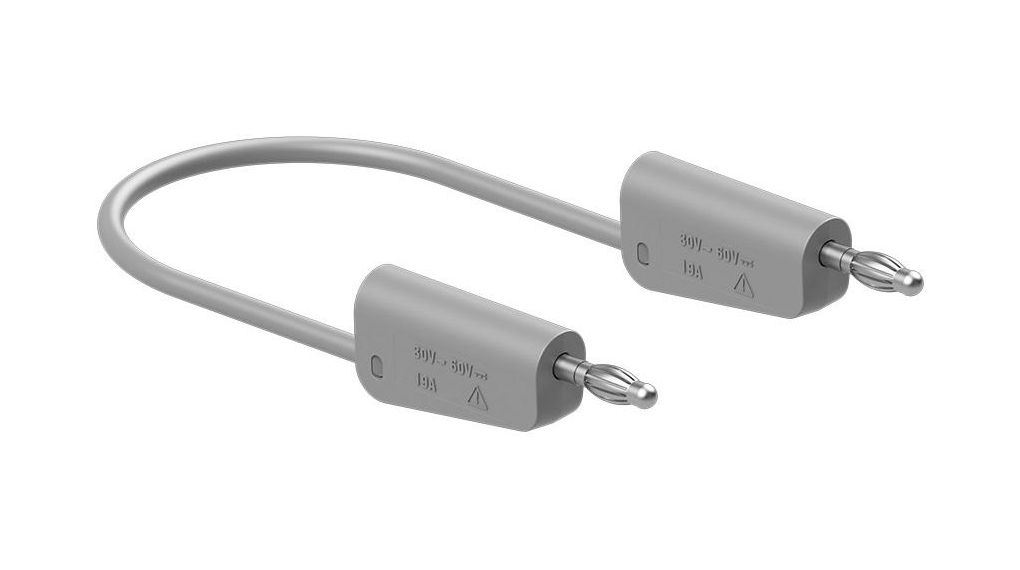 Staubli Test lead, 32A, 30 → 60V, Grey, 50cm Lead Length