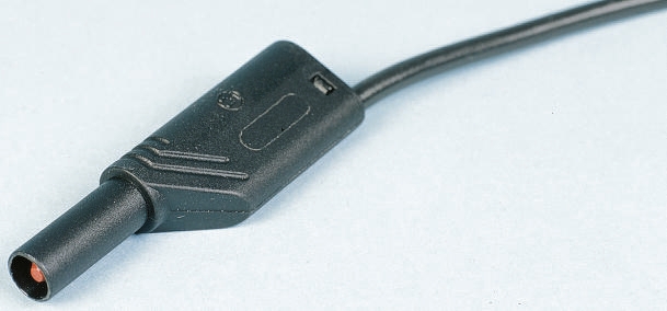 Hirschmann Test & Measurement Test lead, 16A, 1000V ac/dc, Black, 50cm Lead Length