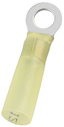 RS PRO Insulated Ring Terminal, M5.3 Stud Size, 4mm² to 6mm² Wire Size, Yellow
