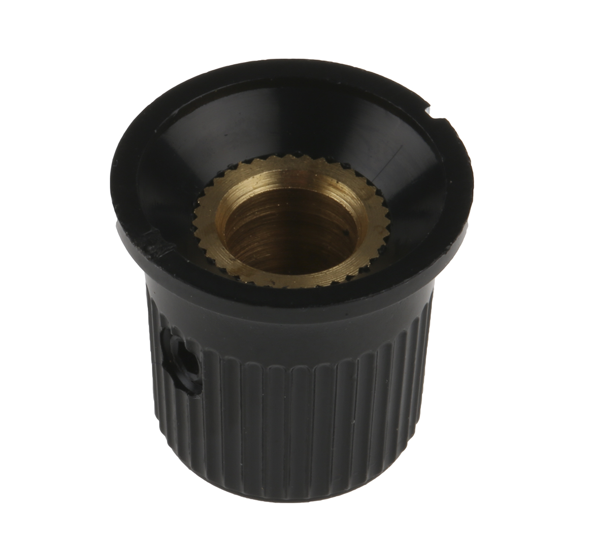 RS PRO 16.2mm Black, Grey Potentiometer Knob for 6mm Shaft Splined