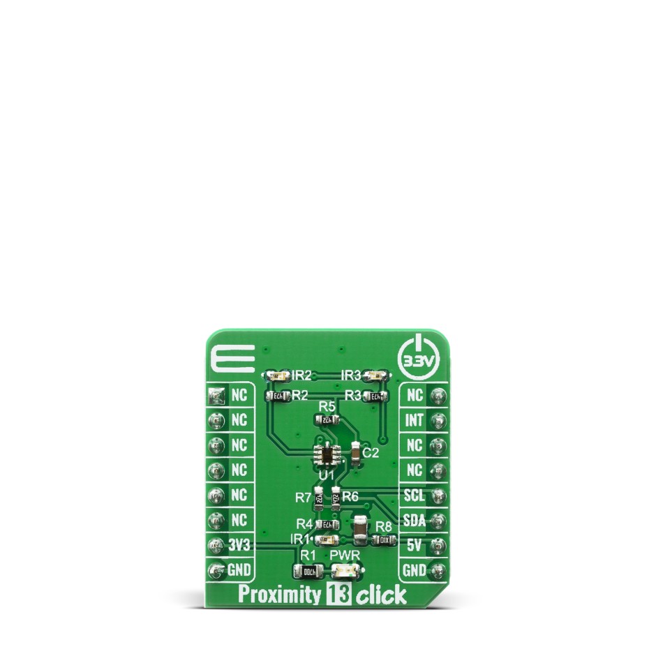 MikroElektronika Proximity 13 Click Proximity Sensor MikroBus Click Board for SI1153-AB09-GMR