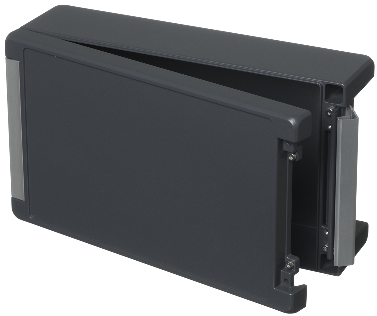 Bopla Bocube Alu Series Graphite Grey Aluminium Enclosure, IP66, IP68, IP69, IK07, IK08, Graphite Grey Lid, 299 x 173 x