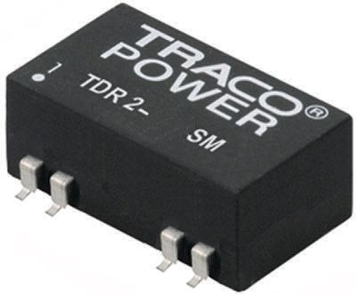TRACOPOWER TDR 2SM DC-DC Converter, ±15V dc/ ±67mA Output, 18 → 36 V dc Input, 2W, Surface Mount, +85°C Max Temp