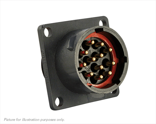 Souriau Sunbank by Eaton Circular Connector, 12 Contacts, Flange, Standard Connector, Plug, Male, IP68, IP69K, UTS