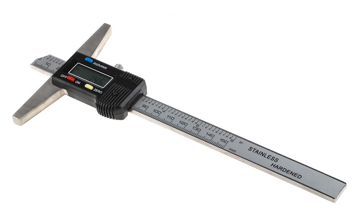RS PRO 150mm Imperial & Metric Depth Gauge, Stainless Steel