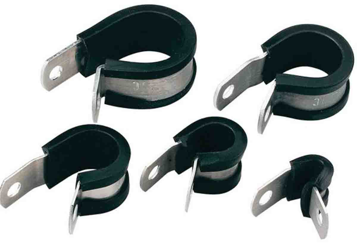 HellermannTyton 8mm Black, Natural, Aluminium P Clip