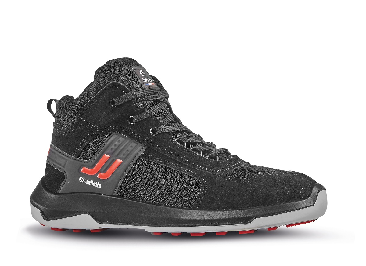 Jallatte JALARTEMIS SAS Black, Grey, Red Aluminium Toe Capped Unisex Safety Shoe, UK 9, EU 43