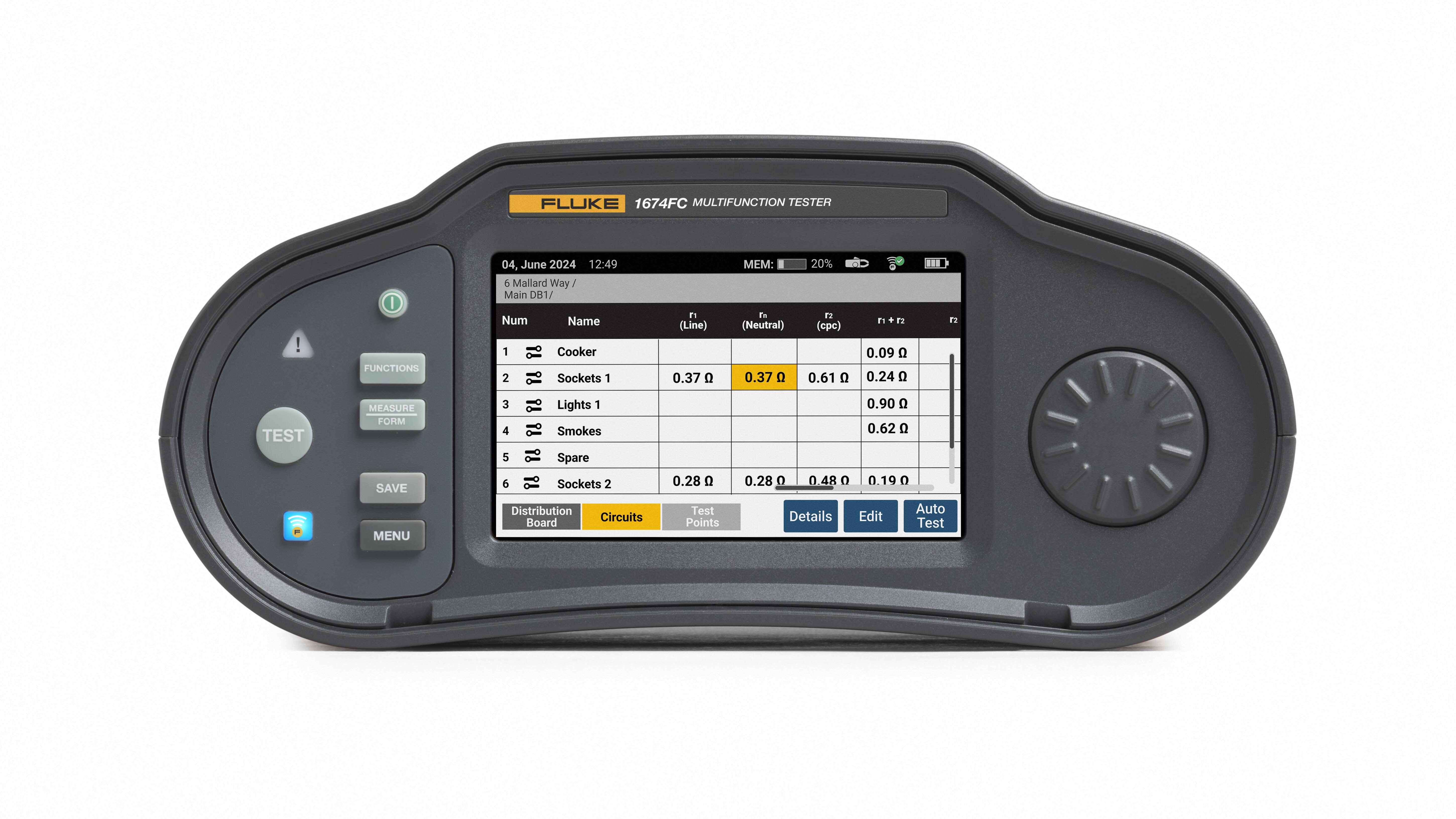 Fluke 1674FC UK Insulation Tester