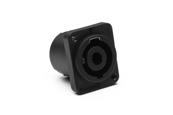 Amphenol Industrial SP-2-MD Chassis Mount Loudspeaker Connector Plug, 2 Way, 30A, Solder Termination