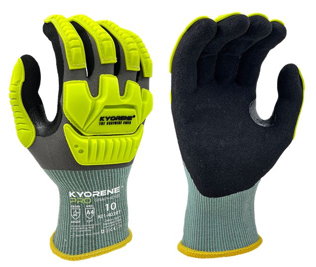 KYORENE K01-403RT Grey Graphene Work Gloves, Size 11, Nitrile Micro-Foam Coating