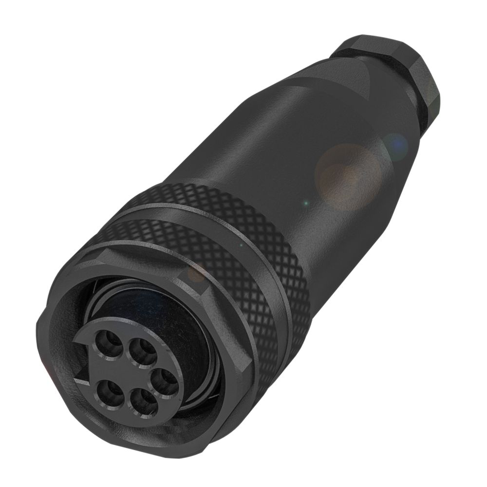 BALLUFF Circular Connector, 5 Contacts, Cable, 7/8 in Connector, Socket, Female, IP67, BCC A335-0000-10-000-71X5A5-000