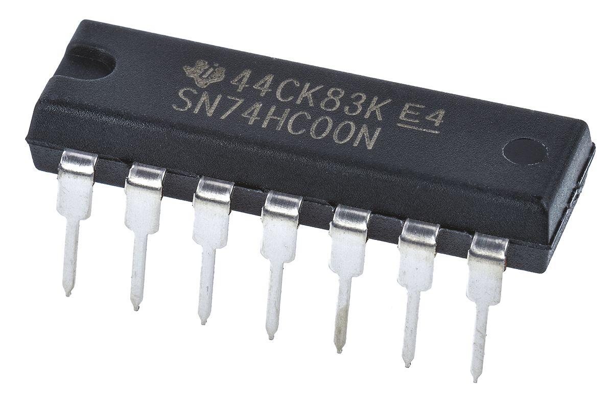Texas Instruments SN74HC00N, Quad 2-Input NAND Logic Gate, 14-Pin PDIP