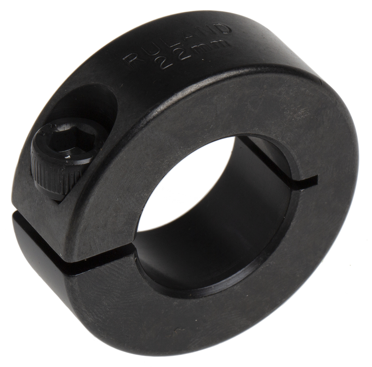 Ruland Shaft Collar, One Piece, Clamp Screw, Bore 22mm, OD 42mm, W 15mm, Carbon Steel